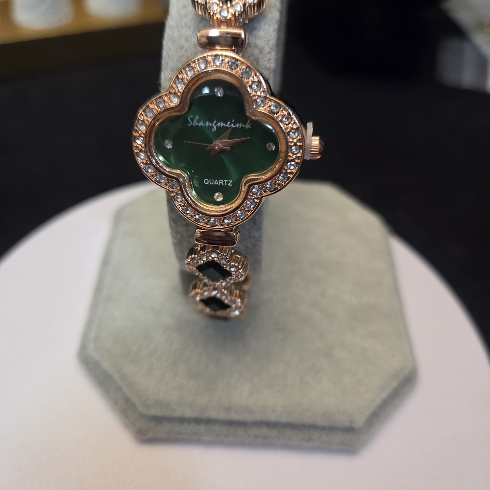 Green and Rose Gold Women's Watch